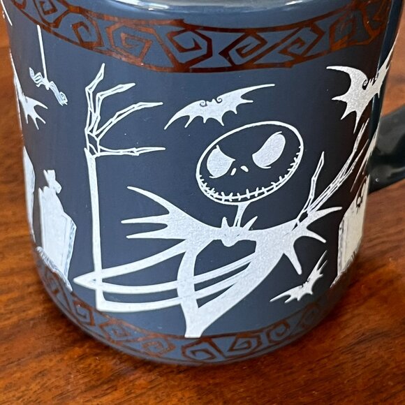 Disney Store Nightmare Before Christmas Mug Jack Skellington Teal Green Metallic - Picture 7 of 15